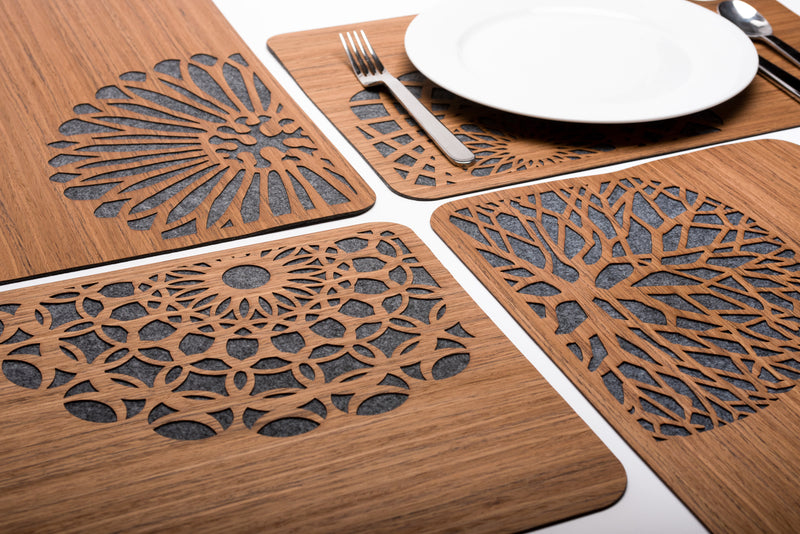 Wood & Felt TableMats with Trees